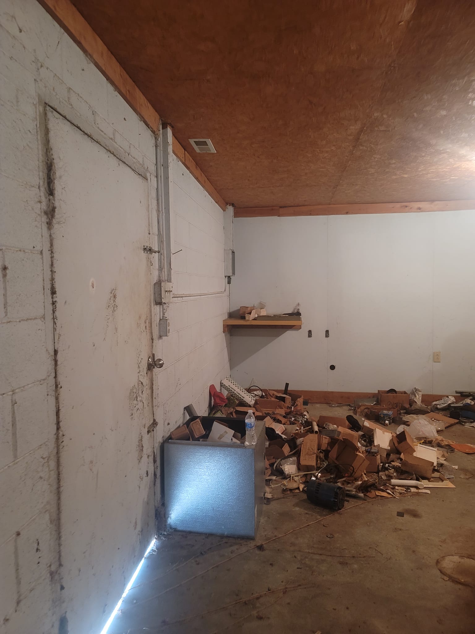 A cleared room ready for renovation